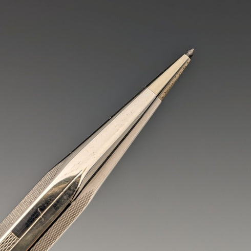 英國復古 Yard O' Red 捲製銀色六角形自動鉛筆(附盒子)